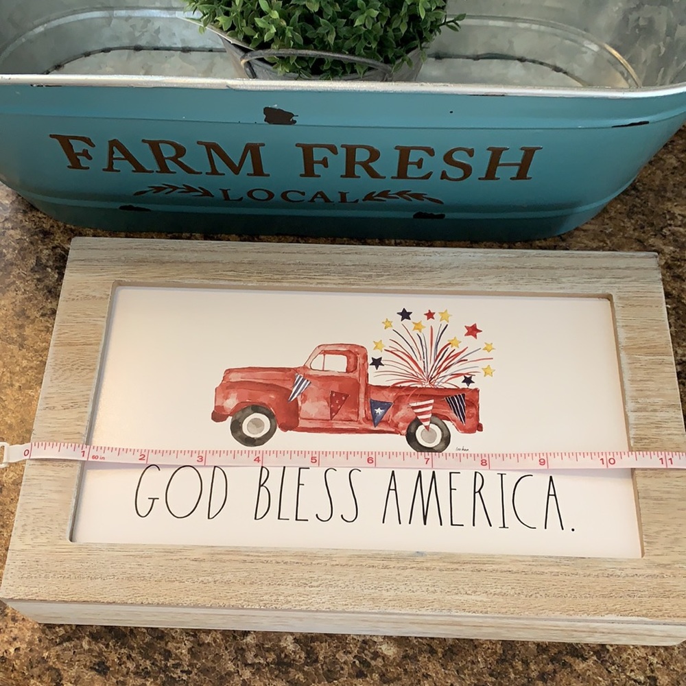 Rae Dunn God Bless America truck sign - Picture 4 of 5
